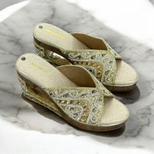 Women Bridal Wedding Sandals – Gold & Antique