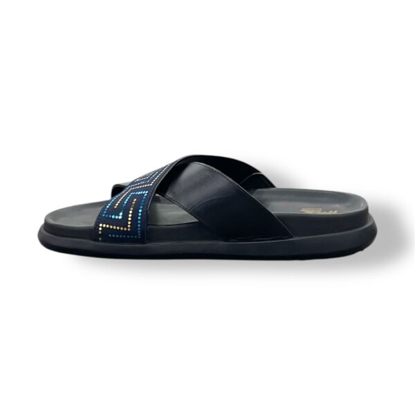 Hitz Men's Blue Open Toe Cross Strap