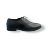 Mushroom Men's Black Leather Formal Lace-Up Shoes