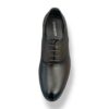 Mushroom Men's Black Leather Formal Lace-Up Shoes