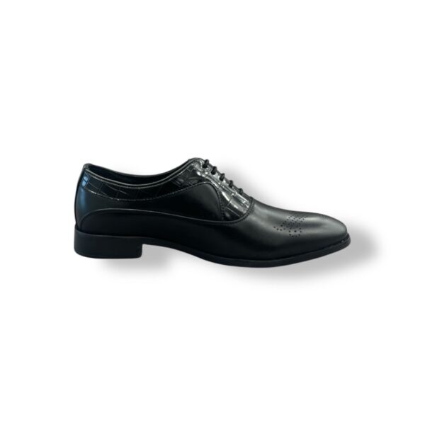 MUSHROOM Black Lace-Up Formal Shoes