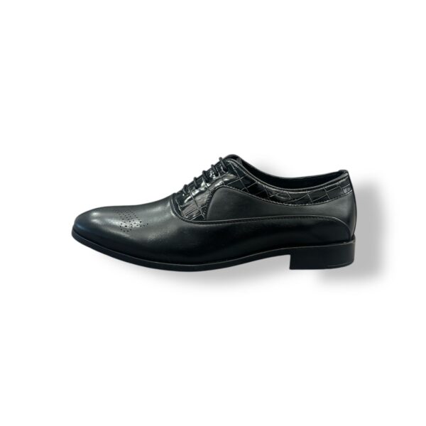 MUSHROOM Black Lace-Up Formal Shoes