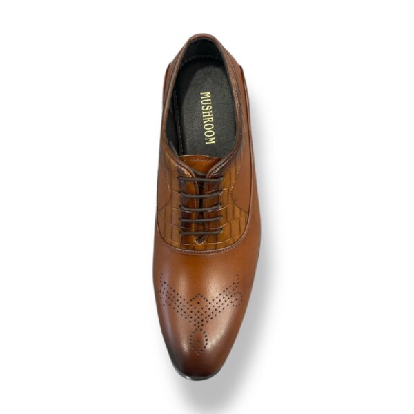 MUSHROOM Black Lace-Up Formal Shoes