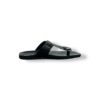 MUSHROOM Luxe Croco Buckle Flats - Black & Brown