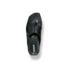 MUSHROOM Croco V-Strap Flats - Black & Brown