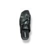 MUSHROOM Croco Cross-Strap Slippers - Black & Brown