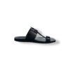 MUSHROOM Croco Kolhapuri Slippers - Black & BROWN