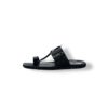 MUSHROOM Croco Kolhapuri Slippers - Black & BROWN