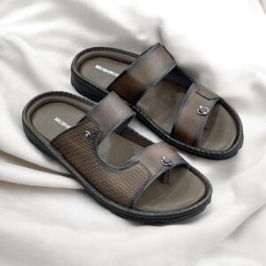 Men Casual Slippers - Black & Brown