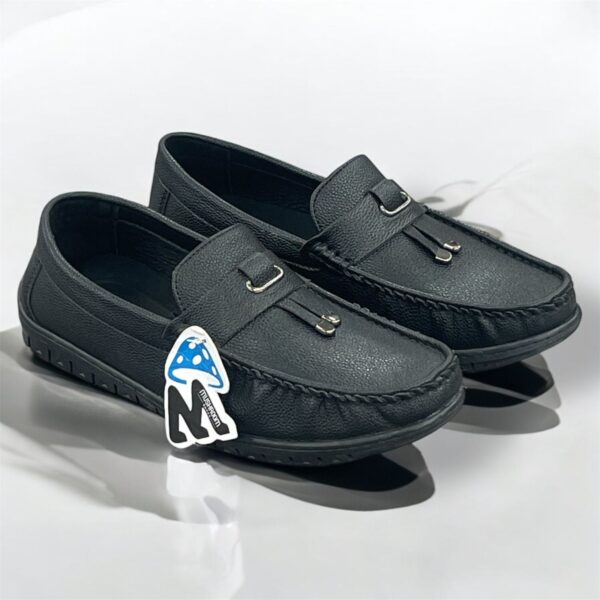 Mushroom Classic Loafers-BLACK & TAN