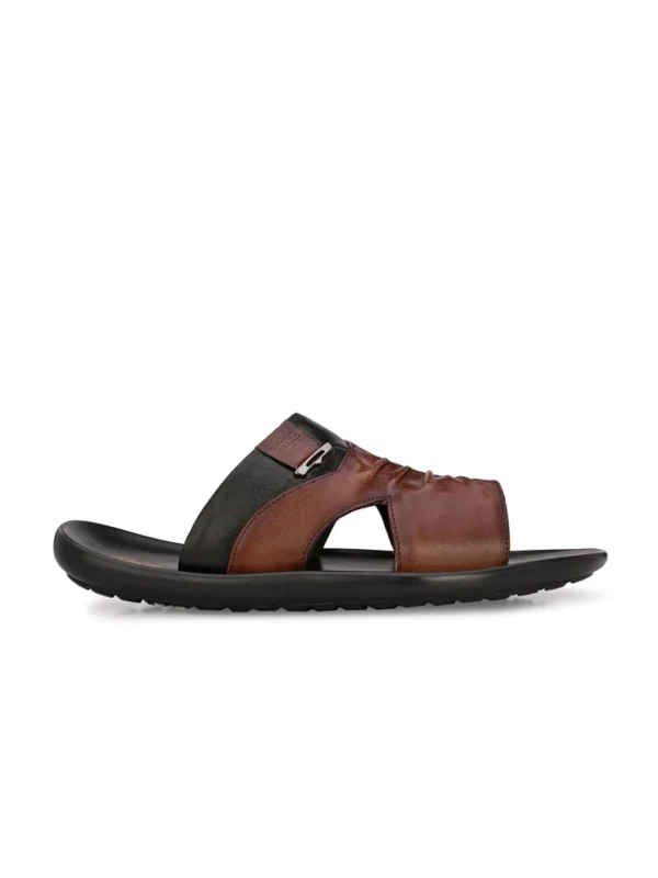 2803-BROWN_BLACK-B_720x Hitz Men's Leather Open Toe Slippers