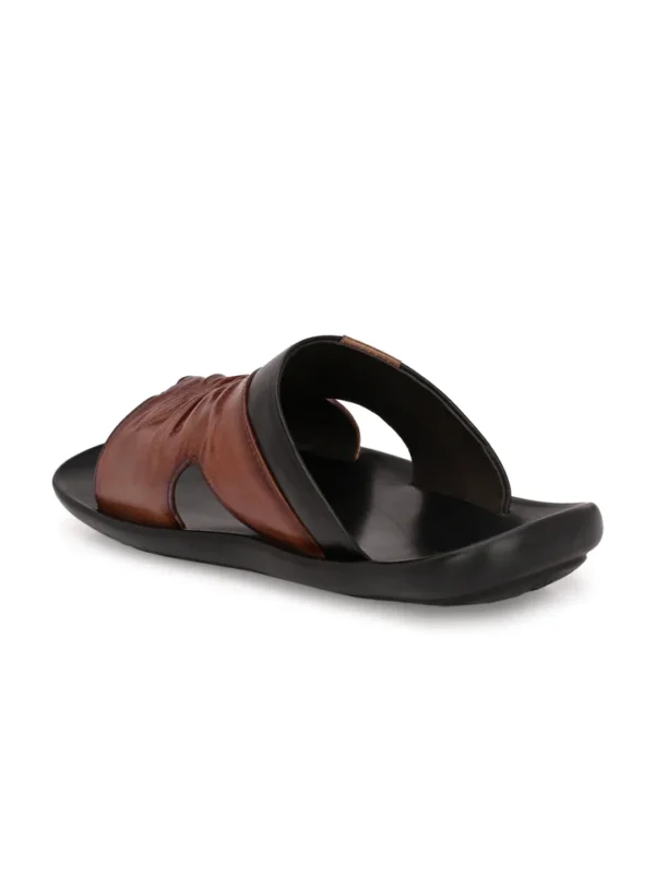 2803-BROWN_BLACK-D_720x Hitz Men's Leather Open Toe Slippers