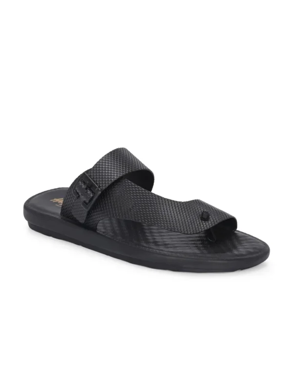 3906-BLACK-A_29e42a30-a942-4a83-8168-a115eb9d55a8_720x Hitz-Men's Black Leather Casual Daily Wear Buckle Slipper
