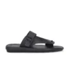 3906-BLACK-B_421d8721-ea68-4c5a-b3d2-7434b71cc787_720x Hitz-Men's Black Leather Casual Daily Wear Buckle Slipper