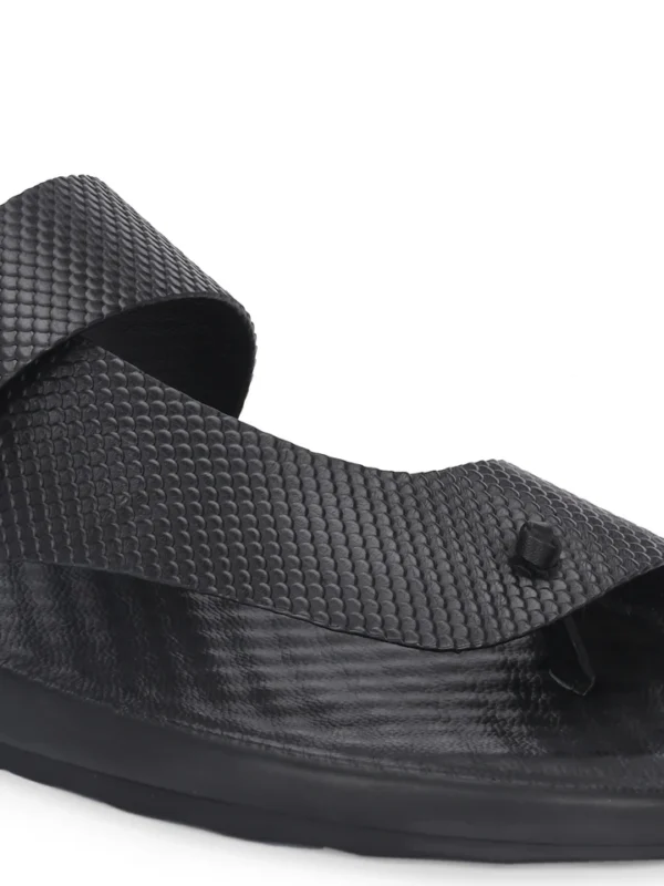 3906-BLACK-C_aec56223-f1bc-4343-b41f-c81b0d23ea77_720x Hitz-Men's Black Leather Casual Daily Wear Buckle Slipper