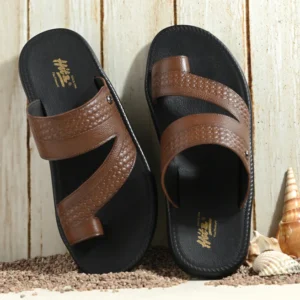963-TAN_720x Hitz-Men's Leather Daily Wear Slippers