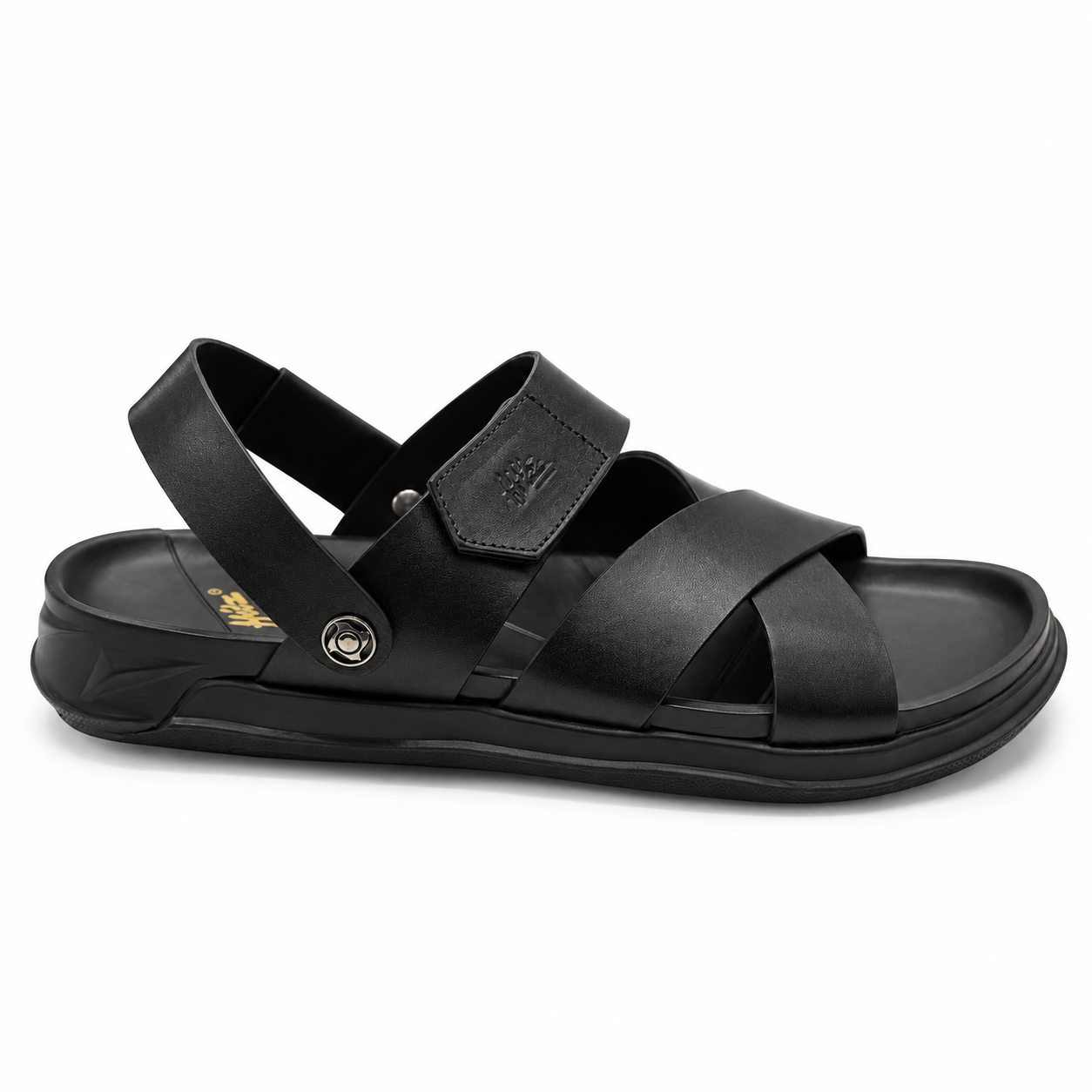 HITZ Men's Premium Leather Cross Strap Sandals
