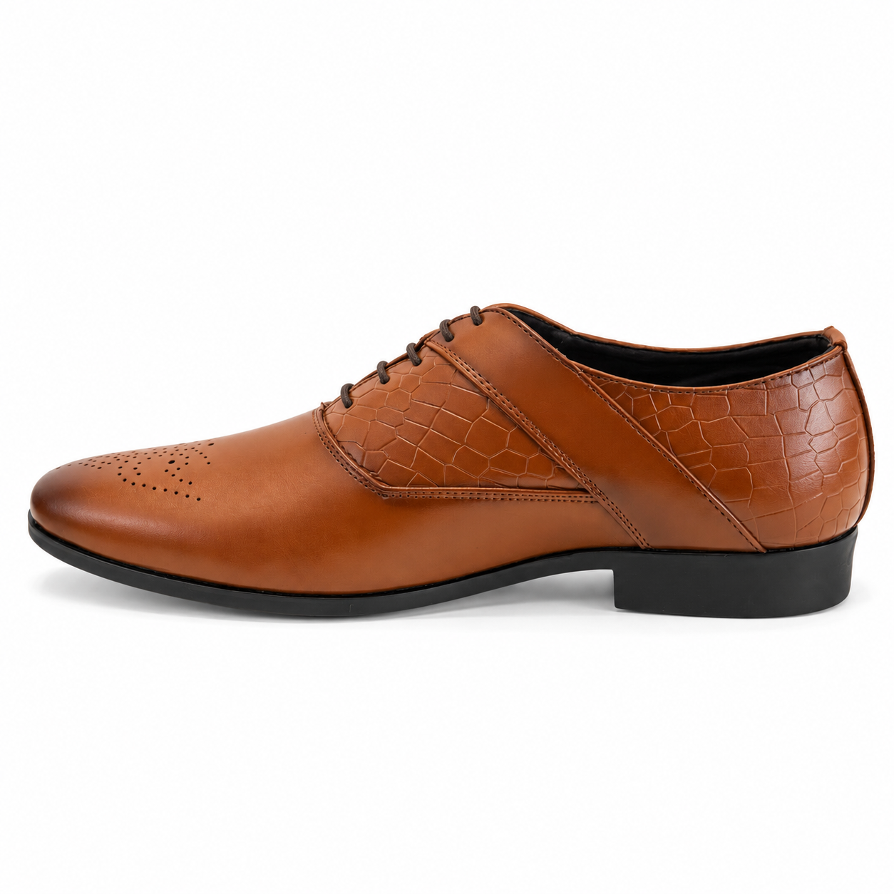 MUSHROOM Men's Textured Premium Derby Shoes