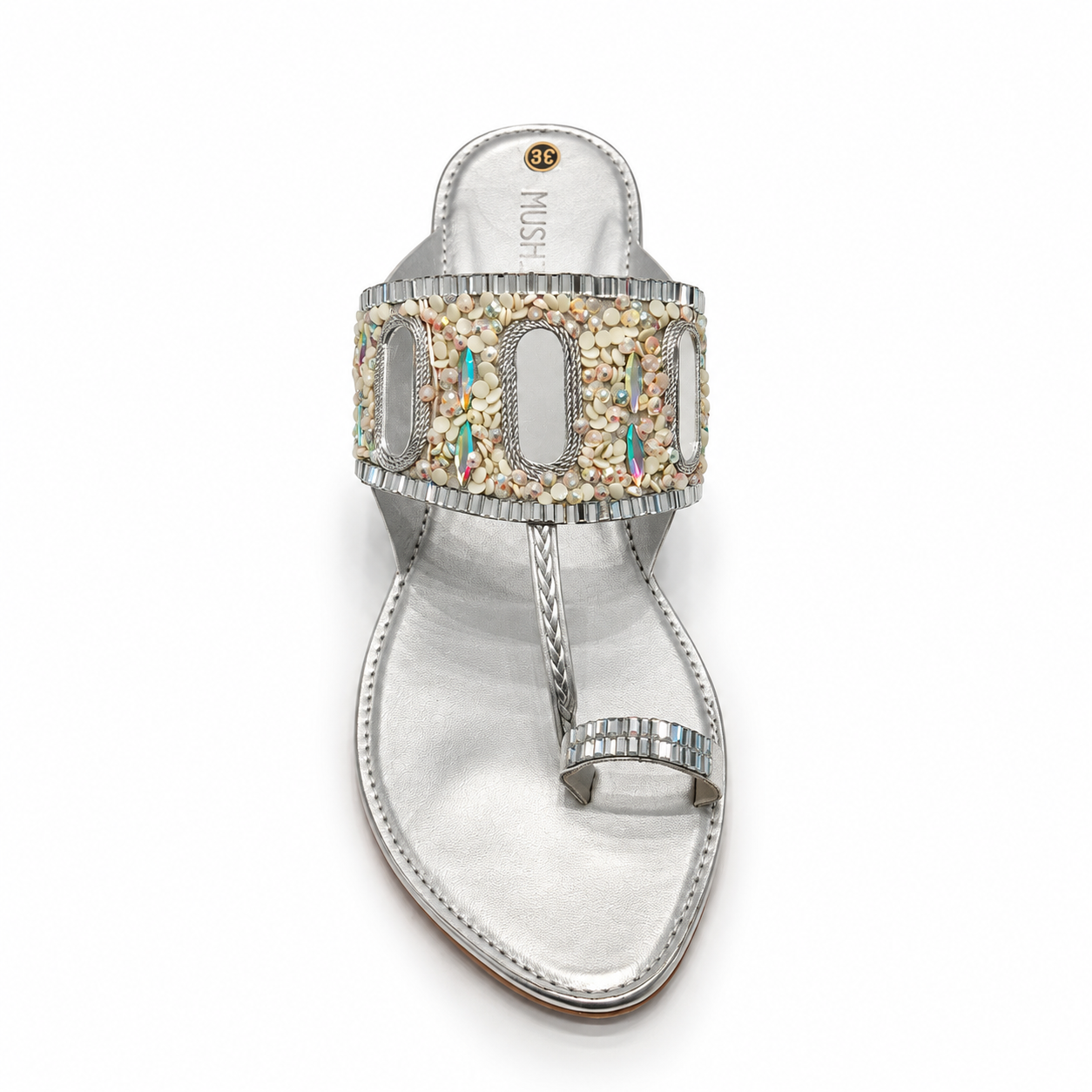 MUSHROOM Women’s Embellished Kolhapuri Sandals