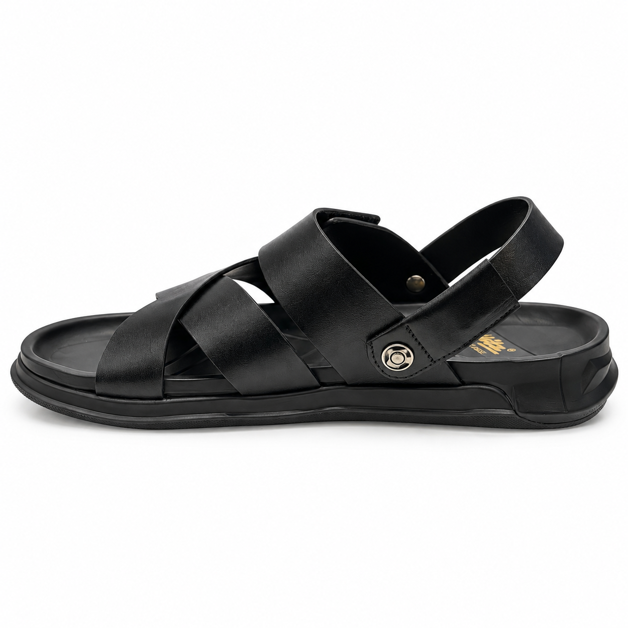 HITZ Men's Premium Leather Cross Strap Sandals