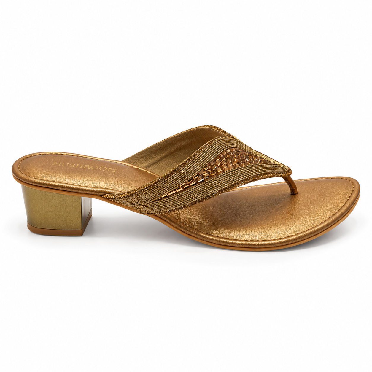 MUSHROOM Women's Embellished Block Heels