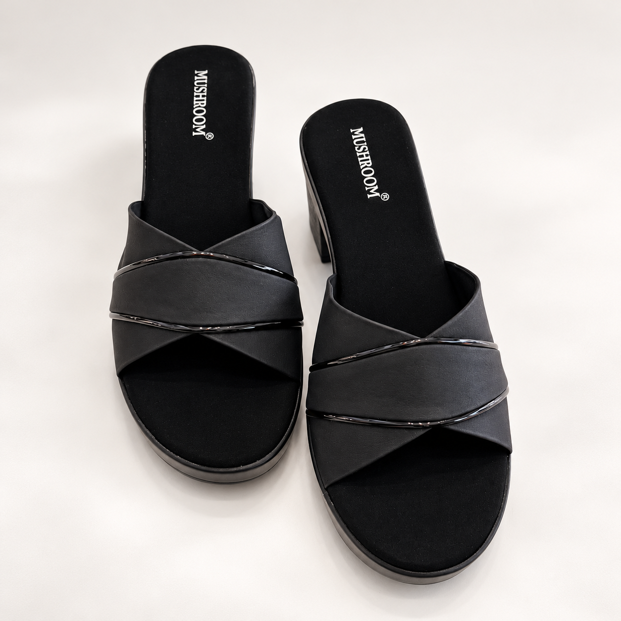 MUSHROOM Women's Block Heel Sandals