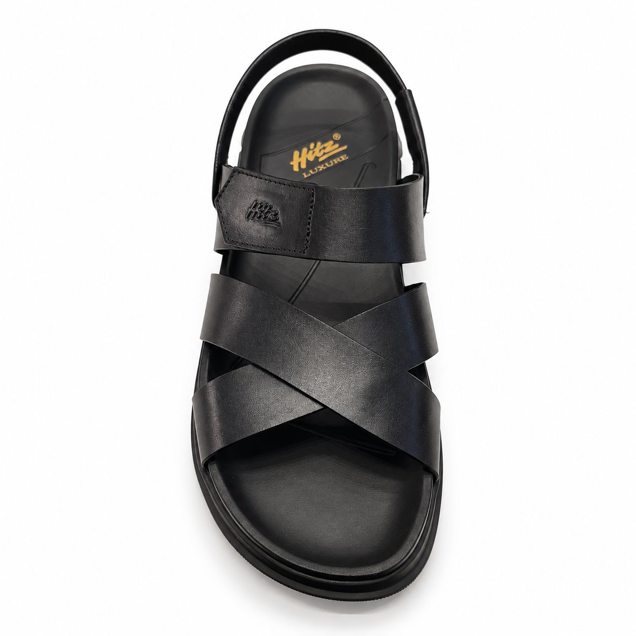 HITZ Men's Premium Leather Cross Strap Sandals