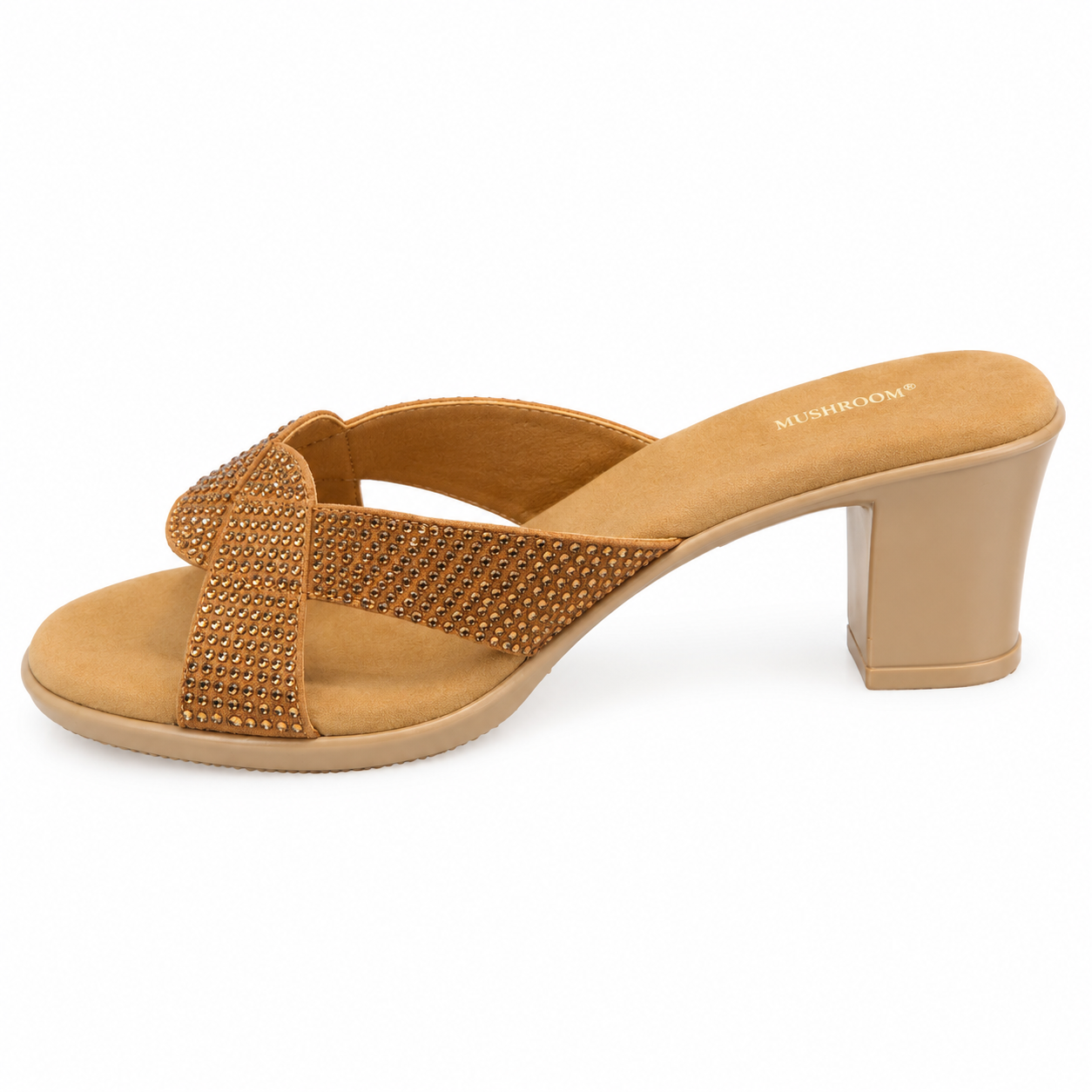 Women's Crystal Cross Strap Heels