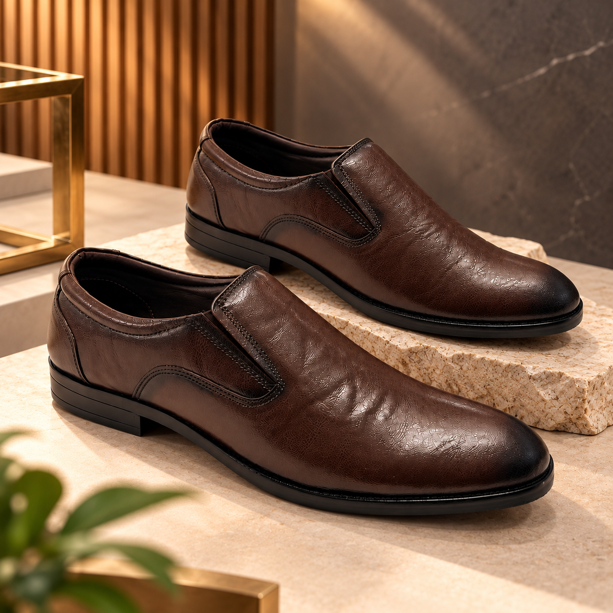 Men’s Premium Leather Textured Moccasins