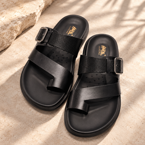 HITZ Men’s Premium Leather Slippers