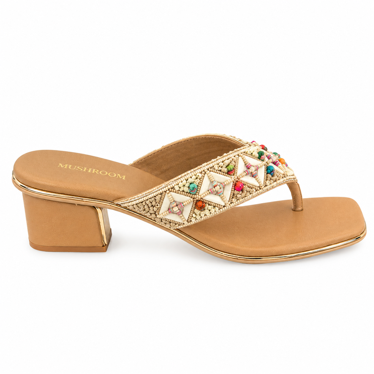 Embellished Block-Heel Sandals