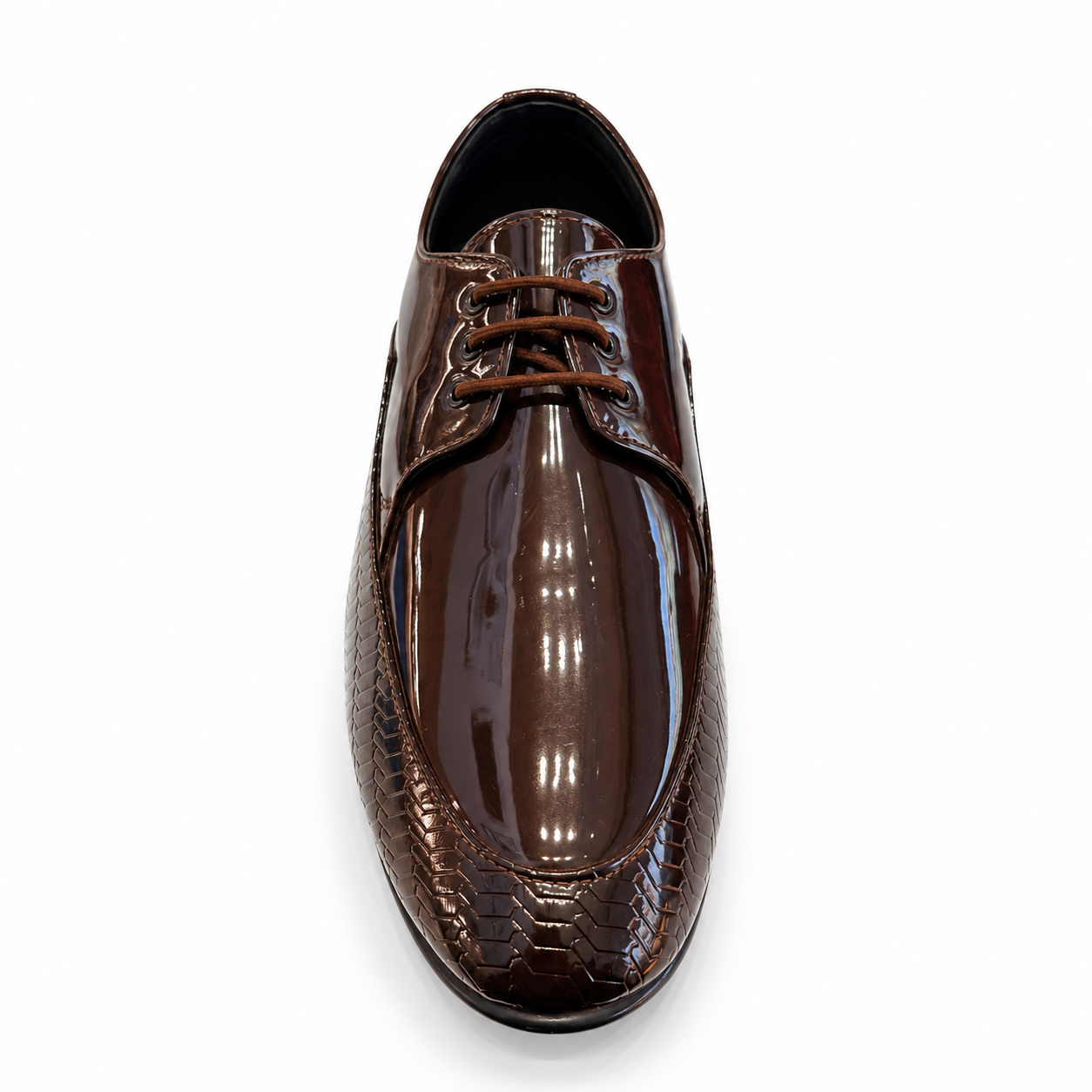 MUSHROOM Men’s Glossy Derby Shoes