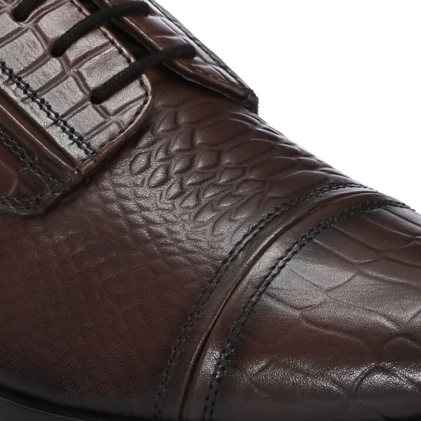 Men Premium Leather Lace-Up Formal Derby Shoes