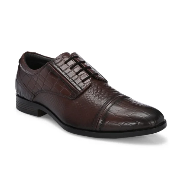 Men Premium Leather Lace-Up Formal Derby Shoes